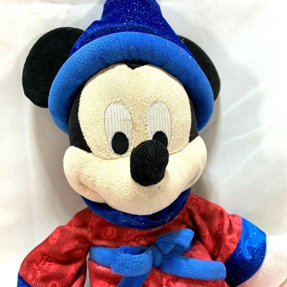Disney Parks Mickey Mouse Plush Sorcerer Apprentice Believe in Magic 2013 Wizard - Picture 2 of 6